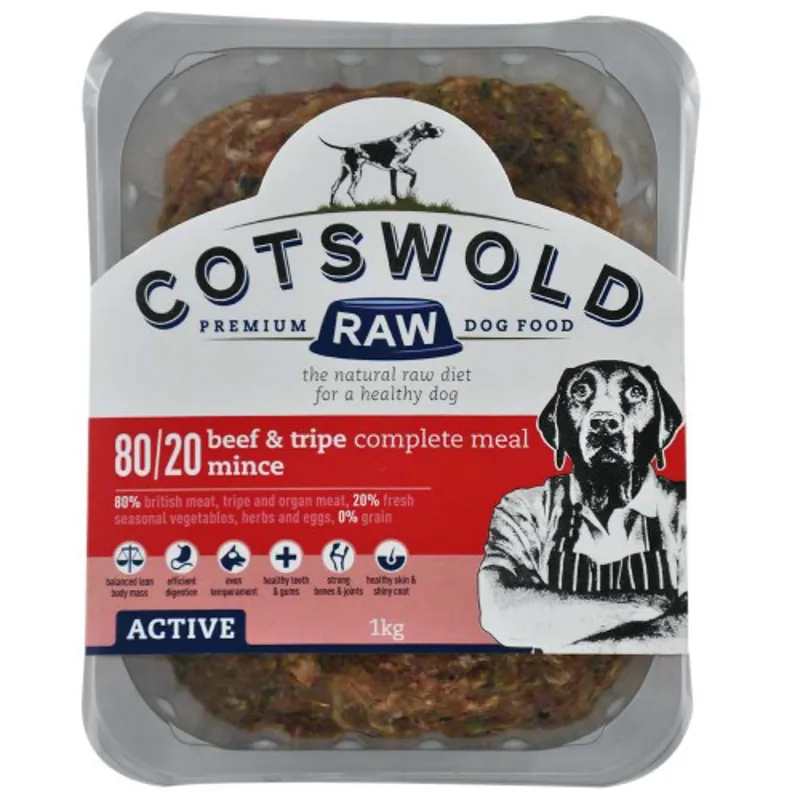 Cotswold Raw 80/20 Adult Working Active Beef and Tripe Mince